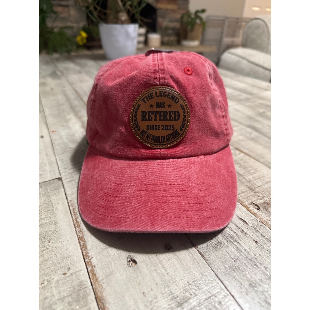 Clatnew The Legend Has Retired Since 2025 Washed Red Cotton Baseball Cap Hat NWT